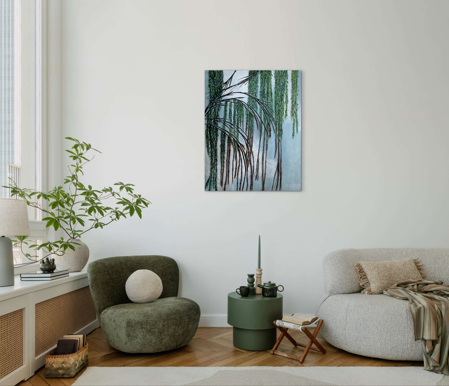 Weidenschlaf im Morgenlicht - Gemälde Nr. 235