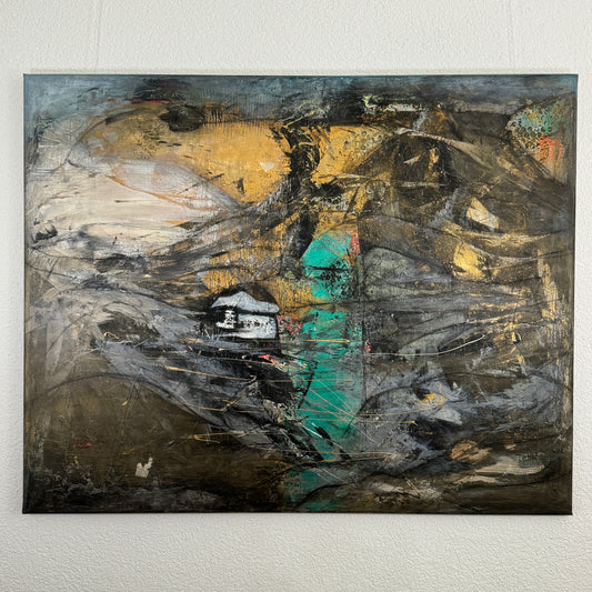 Haus am Wasserfall - Gemälde Nr. 427