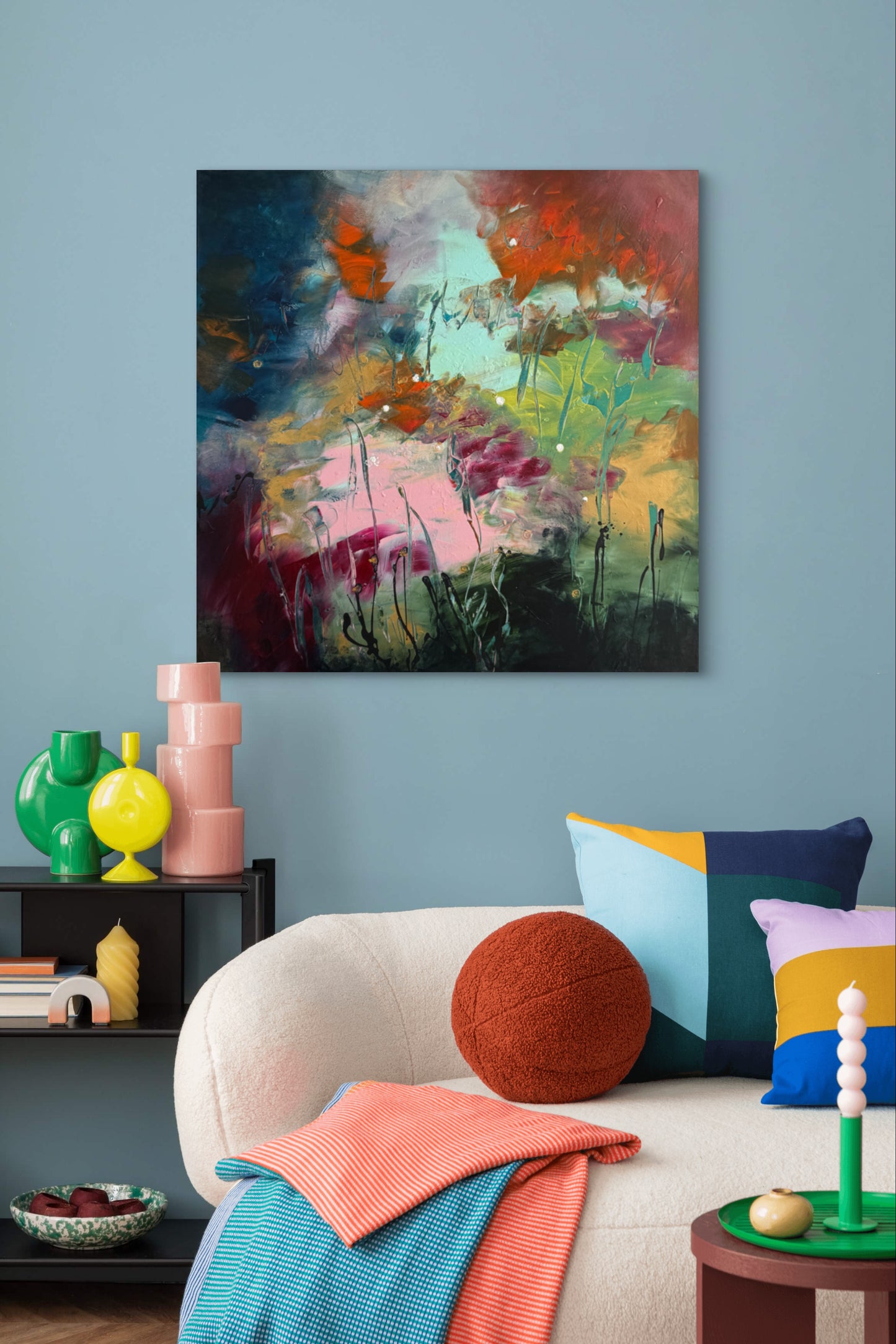 Blick über die Wiesen - Gemälde Nr. 473