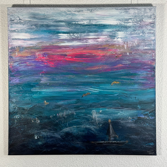 Abendstimmung am Meer - Gemälde Nr. 505