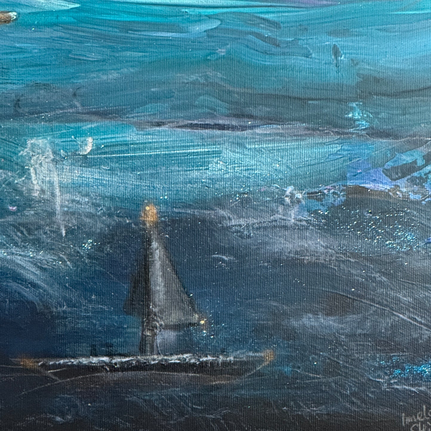 Abendstimmung am Meer - Gemälde Nr. 505