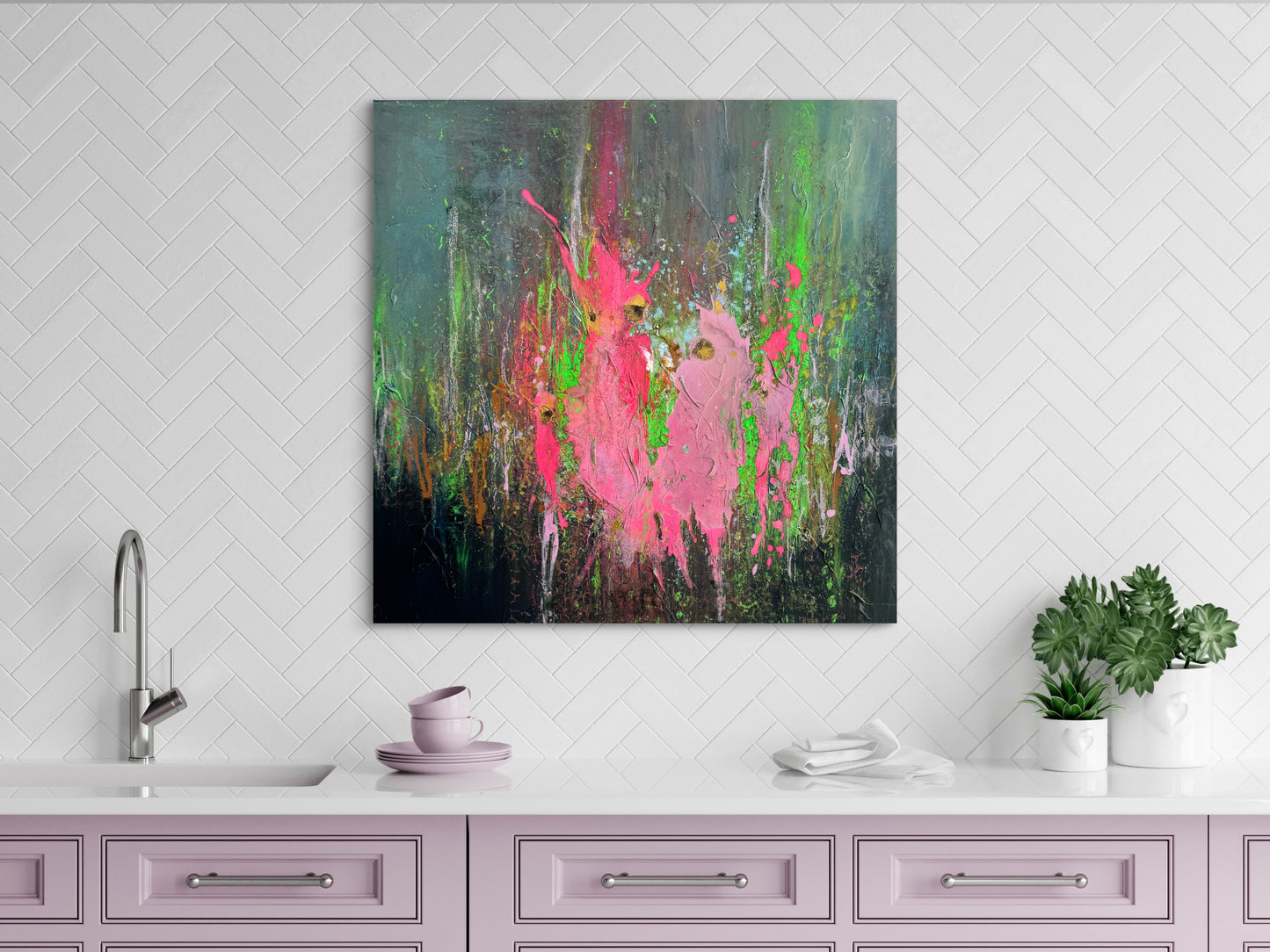 Papageien im Gespräch - Gemälde Nr. 526