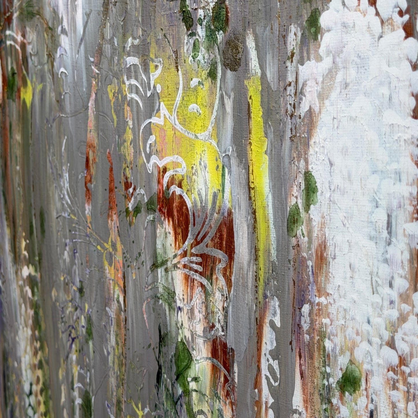 Die Erinnerung der Bäume / Aschenlicht - Gemälde Nr.604/3