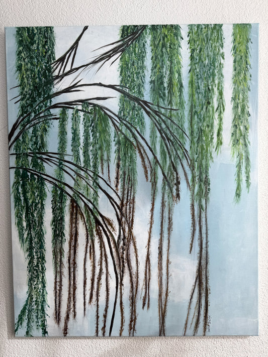 Weidenschlaf im Morgenlicht - Gemälde Nr. 235