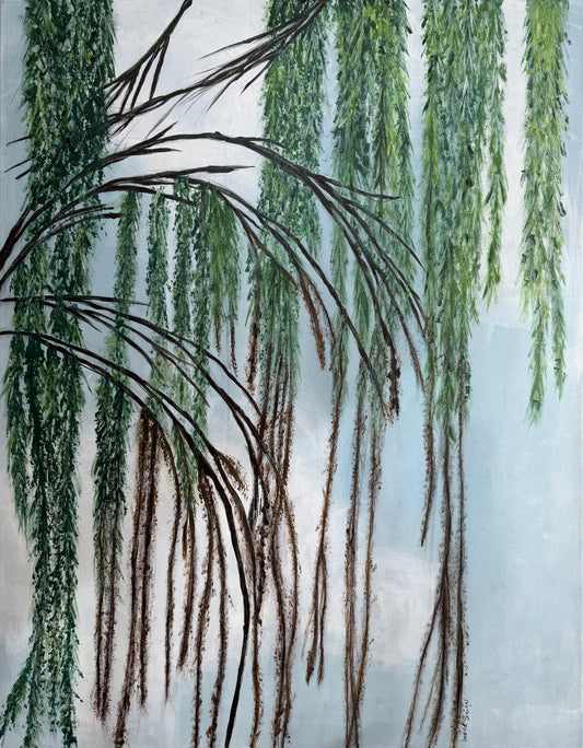 Weidenschlaf im Morgenlicht - Gemälde Nr. 235