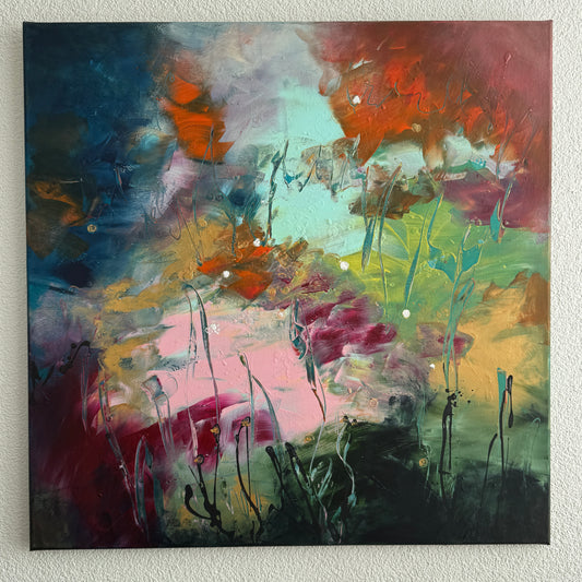 Blick über die Wiesen - Gemälde Nr. 473 Dieses Gemälde ist in einer Ausstellung in Hohenems