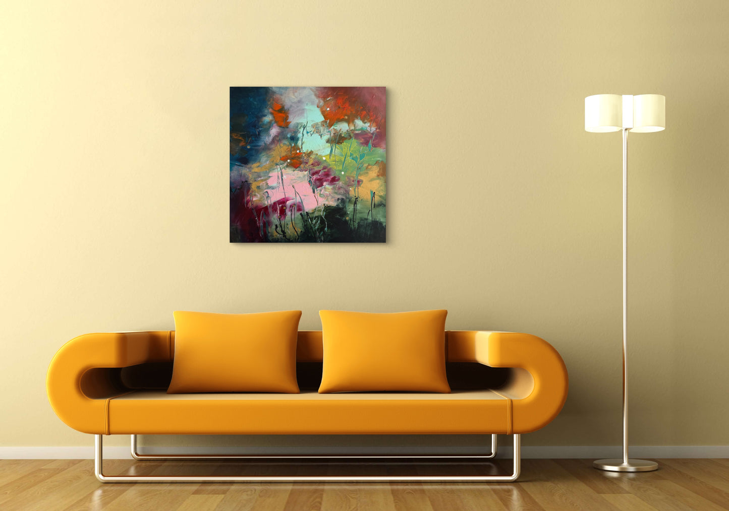 Blick über die Wiesen - Gemälde Nr. 473