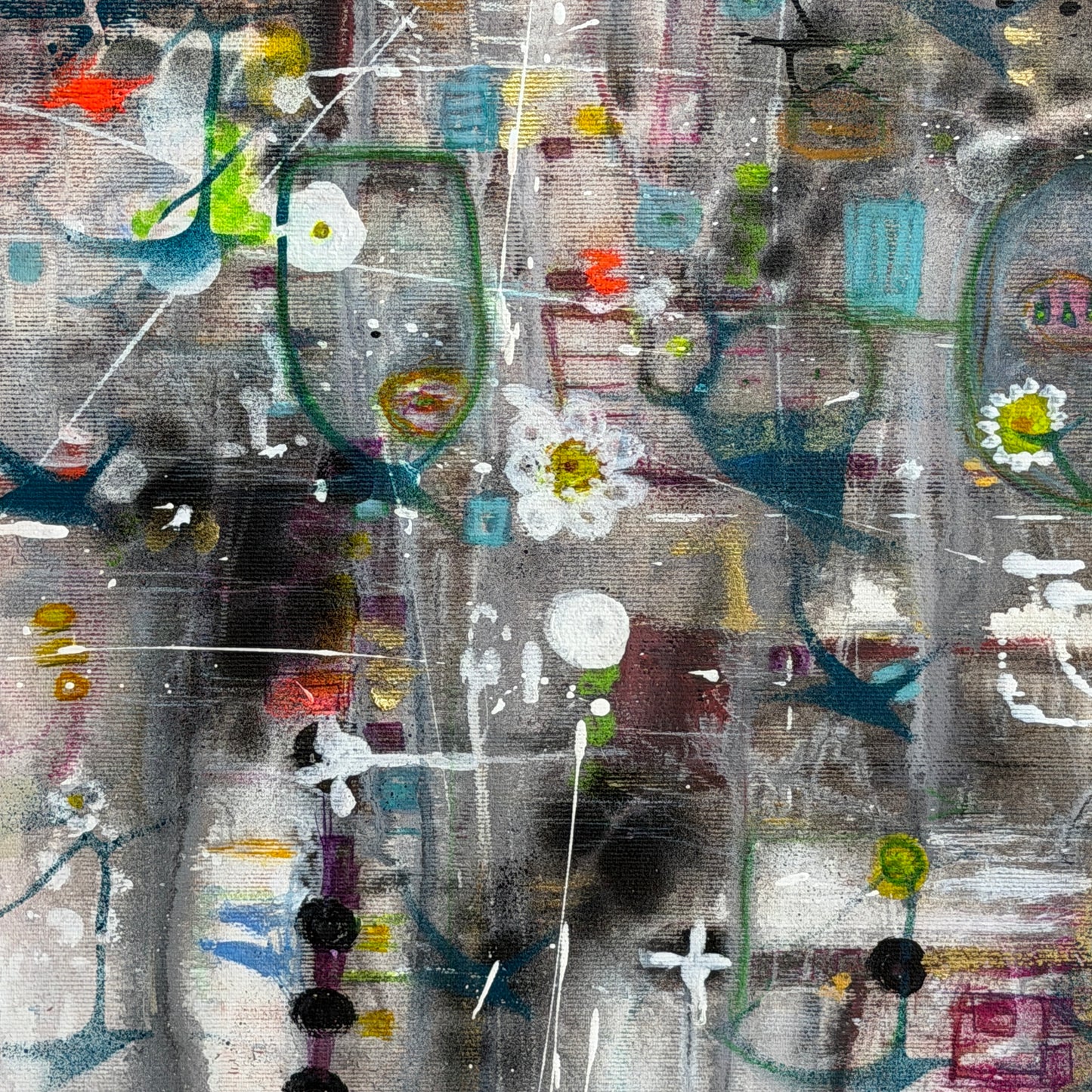 Zwischen Code und Blüte - Gemälde Nr.606