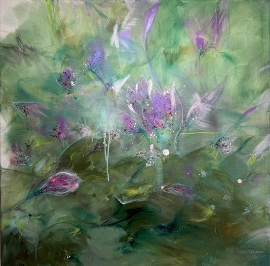 Magnolien im Morgenlicht - Gemälde Nr. 624 / zur Zeit in einer Ausstellung