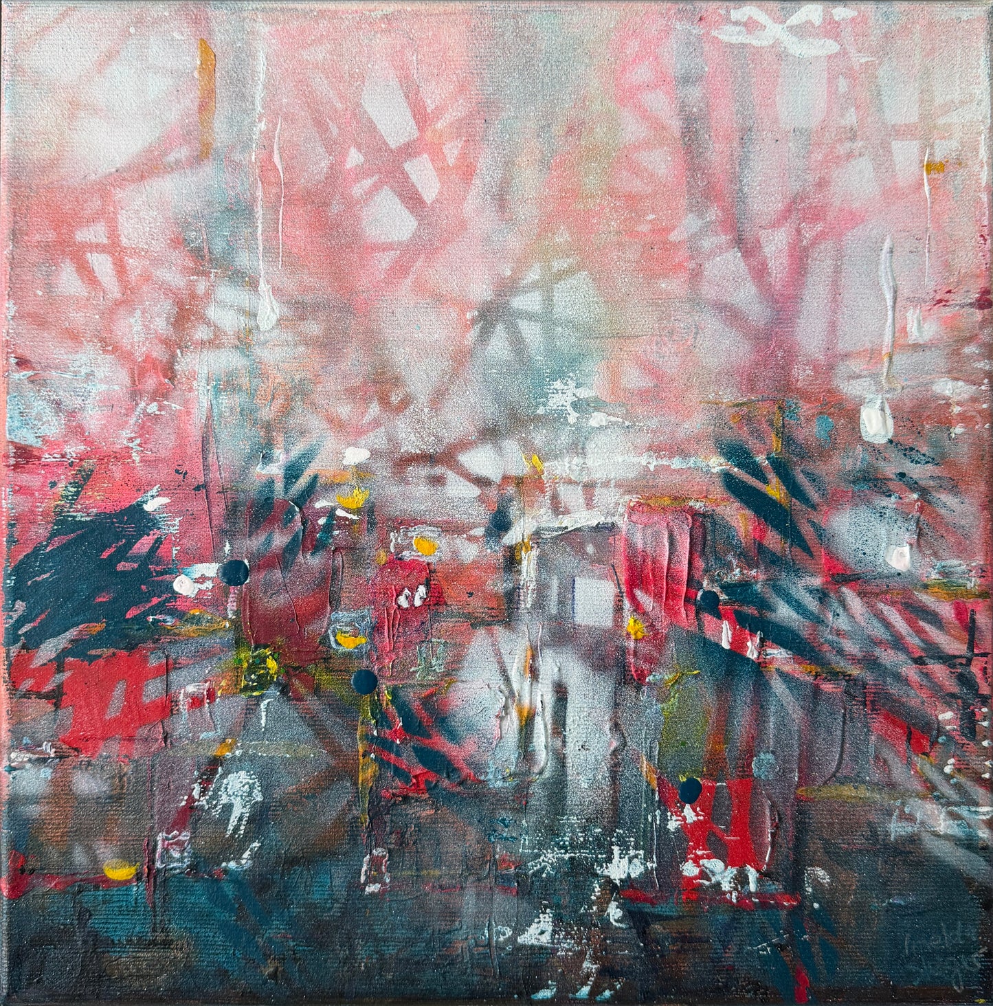 Lichtreste - Nachbild einer Straße - Gemälde Nr. 7